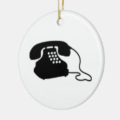 Telefoon Retro Keramisch Ornament (Links)