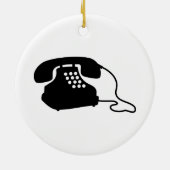 Telefoon Retro Keramisch Ornament (Achterkant)