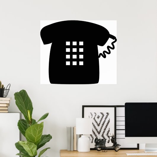 Telefoon Retro Poster (Thuiskantoor)