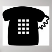 Telefoon Retro Poster (Voorkant)