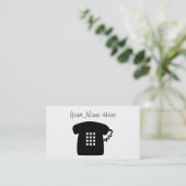 Telefoon Retro Visitekaartje (Staand voorkant)