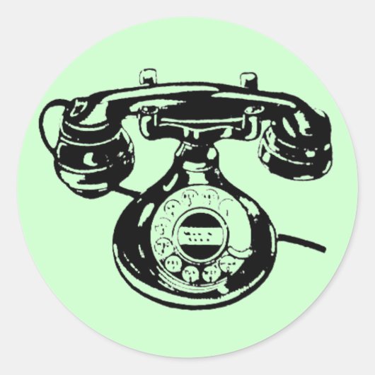  telefoon ronde sticker (Voorkant)