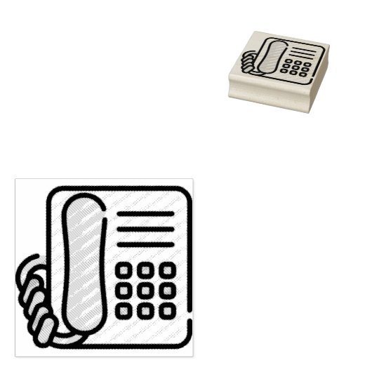 Telefoon Rubberstempel (Gestempeld)