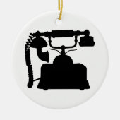 Telefoon Silhouette Keramisch Ornament (Voorkant)