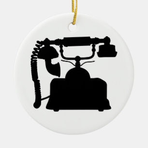 Telefoon Silhouette Keramisch Ornament