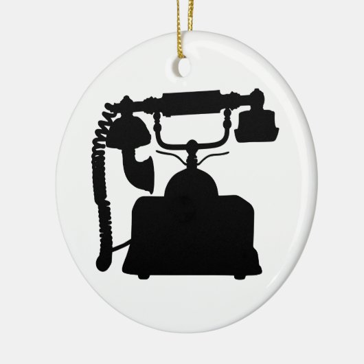 Telefoon Silhouette Keramisch Ornament (Links)