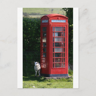 Telefoon thuis briefkaart