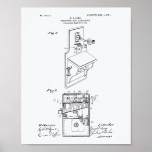 Telefoon toll 1904 - Whitepaper over octrooien Poster
