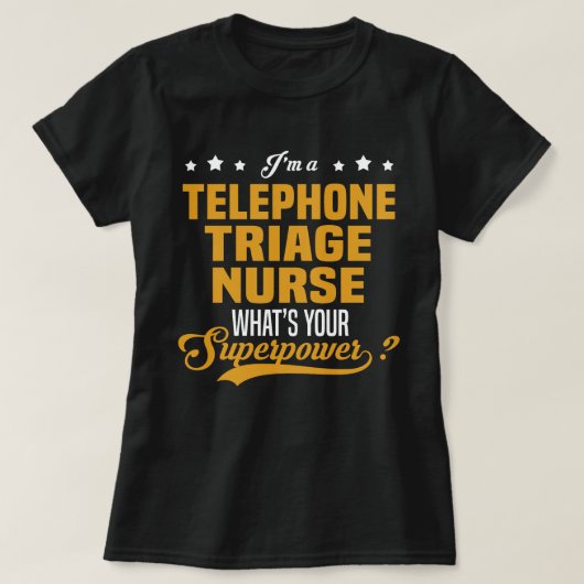 Telefoon Triage-verpleegster T-shirt (Design voorkant)