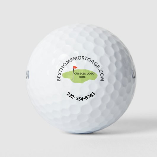 Telefoon van de website van de Aangepaste Logo van Golfballen (Voorkant)
