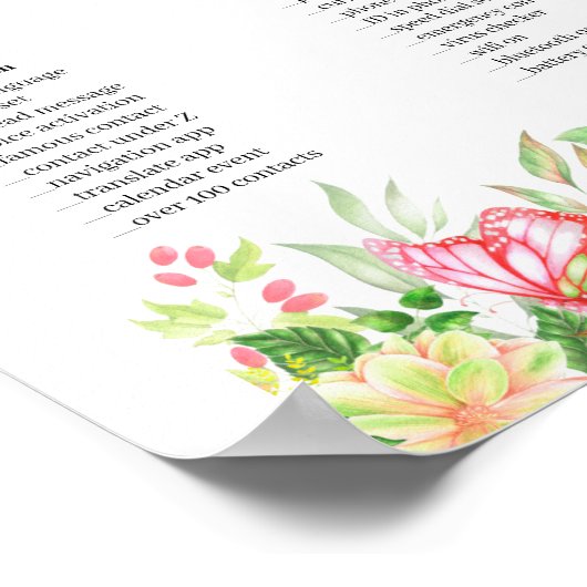 Telefoon Vraagspel 💍 Bruidsfeest Poster (Hoek)