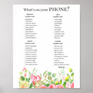 Telefoon Vraagspel 💍 Bruidsfeest Poster