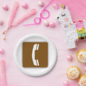 Telefoon Wegbord Papieren Bordje (Feest)