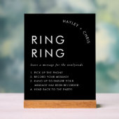 Telefoonbericht Huwelijk Audio Gastboek Acryl Bord (Neutraal)