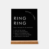 Telefoonbericht Huwelijk Audio Gastboek Acryl Bord (Voorkant)