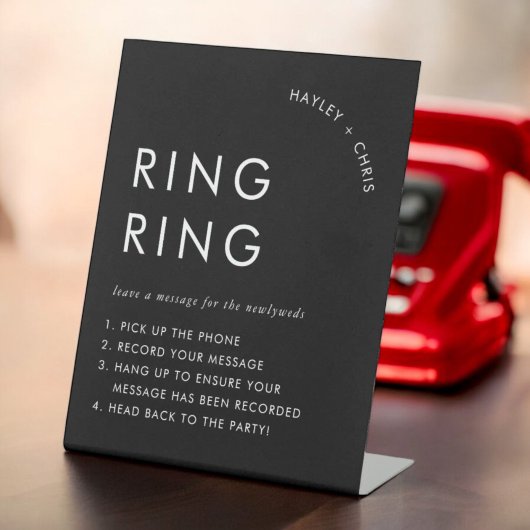 Telefoonbericht Huwelijk Audio Gastboek Reclamebord Met Voetstuk