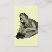 Telefoonbezoeker Retro Visitekaartje (Achterkant)