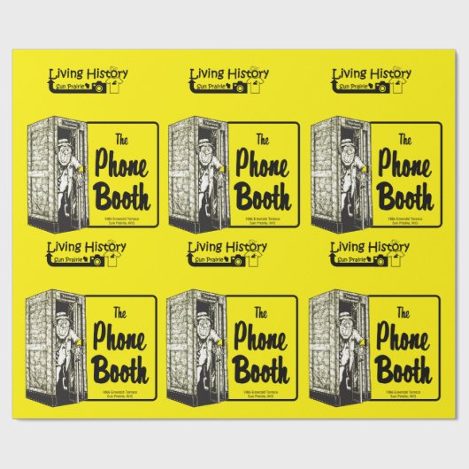 Telefoonbooth Bar Wrapping Paper Cadeaupapier (Vlak)