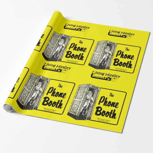 Telefoonbooth Bar Wrapping Paper Cadeaupapier (Uitgerold)