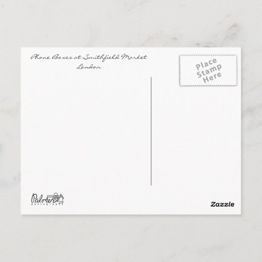 Telefoonboxen, Smithfield [Briefkaart] Briefkaart (Achterkant)
