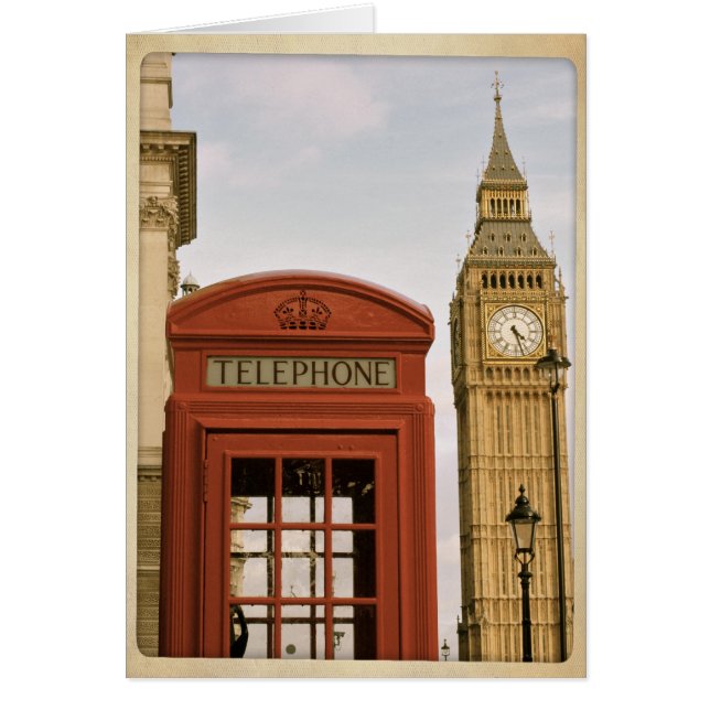 Telefoonbus en toren van Big Ben (Voorkant)