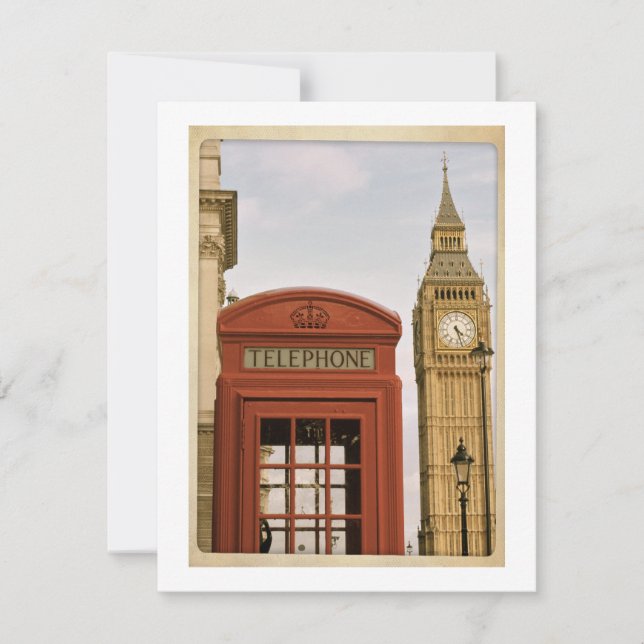 Telefoonbus en toren van Big Ben (Voorkant)