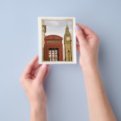 Telefoonbus en toren van Big Ben Flyer (Hand)