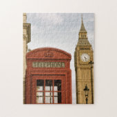 Telefoonbus en toren van Big Ben Legpuzzel (Verticaal)