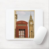 Telefoonbus en toren van Big Ben Muismat (Met muis)