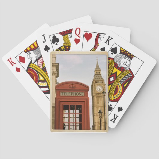 Telefoonbus en toren van Big Ben Speelkaarten (Achterkant)
