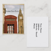 Telefoonbus en toren van Big Ben Visitekaartje (Voorkant / Achterkant)