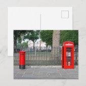 Telefooncabine en postbus in Londen Briefkaart (Voorkant / Achterkant)