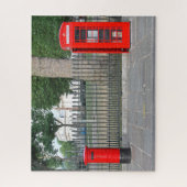 Telefooncabine en postbus in Londen Legpuzzel (Verticaal)