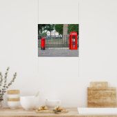 Telefooncabine en postbus in Londen Poster (Keuken)