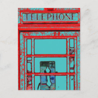 Telefooncabine in Britse stijl Briefkaart