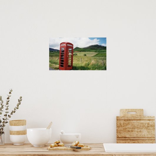 Telefooncabine in Schotland Poster (Keuken)