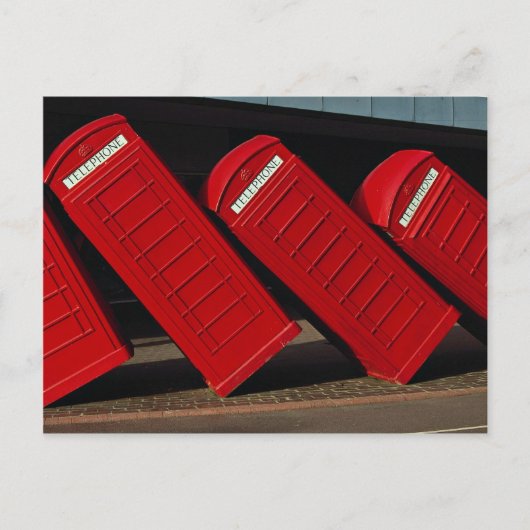 Telefooncabines in Londen Briefkaart (Voorkant)