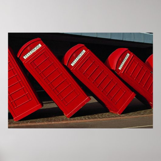 Telefooncabines in Londen Poster (Voorkant)