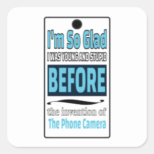 Telefooncamera Vierkante Sticker