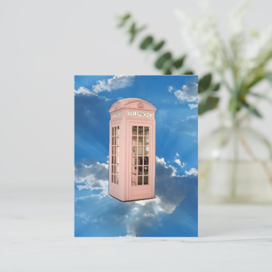 telefooncel briefkaart (Staand voorkant)