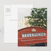 Telefooncel in Londen Engeland Briefkaart (Voorkant / Achterkant)