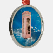telefooncel metalen ornament (Rechts)