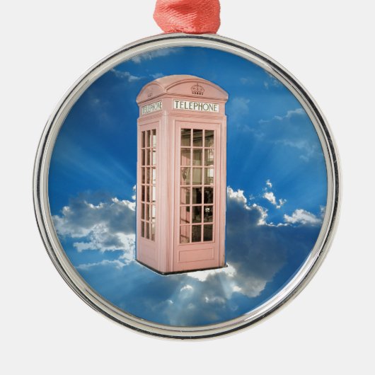 telefooncel metalen ornament (Voorkant)