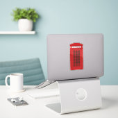 Telefooncel Sticker (Laptop op bureau)