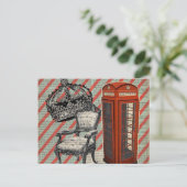 telefooncel Victoriaans jubileum crown londen Briefkaart (Staand voorkant)