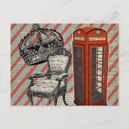 telefooncel Victoriaans jubileum crown londen Briefkaart (Voorkant)