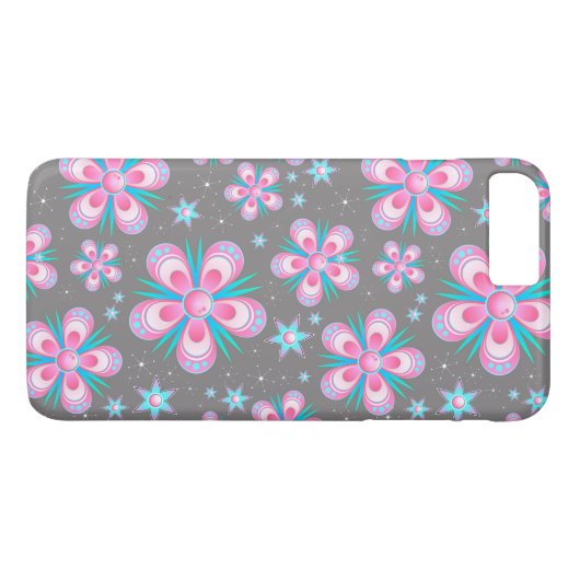 telefooncel voor bloemen en sterren Case-Mate iPhone case (Achterkant (Horizontaal))