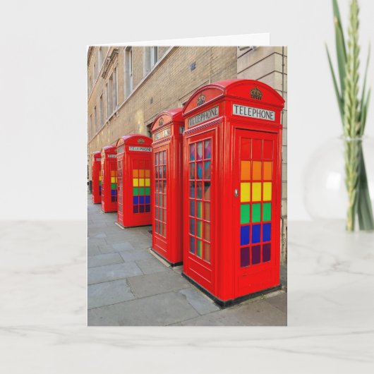 Telefooncellen in Londen Kaart (Voorkant)