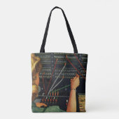 Telefooncentrale Operator, Vintage Zakelijk Tote Bag (Achterkant)