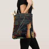 Telefooncentrale Operator, Vintage Zakelijk Tote Bag (Dichtbij)